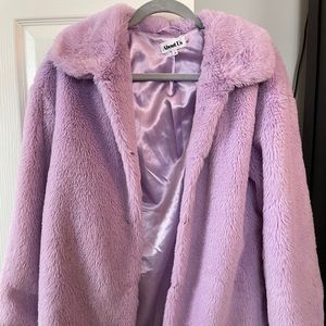 About Us Faux Fur Coat Size S